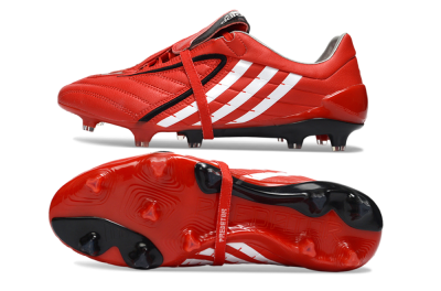 Adidas Predator Accelerator Electricity FG Firm Ground Soccer Cleats - Red/Crisp Crimson/Classic White