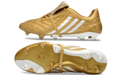 Adidas Predator Accelerator Electricity FG Firm Ground Soccer Cleats - Gold/Metallic Gold/Classic White