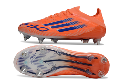 Adidas F50 Elite SG Soft Ground Soccer Cleats - Orange/Electric Orange/Deep Navy