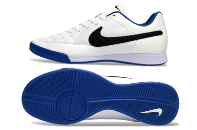 Nike Tiempo Ligera 4 IC Indoor & Futsal Soccer Shoes - White/Royal Blue/Black