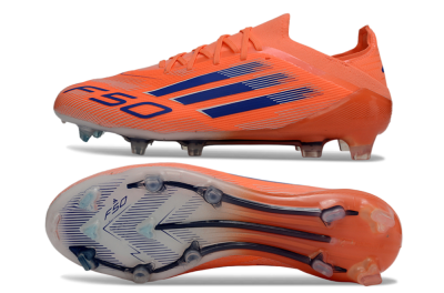 Adidas F50 Elite FG Firm Ground Soccer Cleats - Orange/Electric Orange/Navy Blue