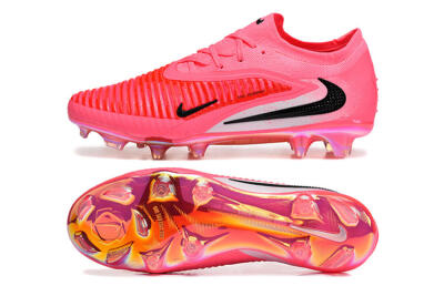 Nike Phantom 6 Low Elite FG Firm Ground Soccer Cleats - Pink/Neon Burst/Black Shine