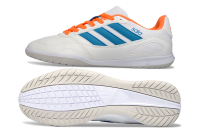 Adidas Top Sala IC Indoor & Futsal Soccer Shoes - White/Sky Blue/Orange Blaze