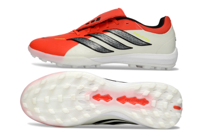 Adidas Predator Elite Fold-Over Tongue TF Artificial Turf Soccer Shoes - Red/Bright Red/Black