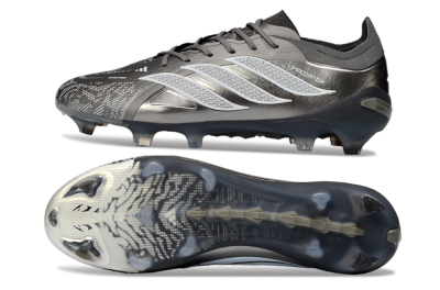 Adidas Predator 26 Elite FG Firm Ground Soccer Cleats - Gray/Graphite Silver/Charcoal
