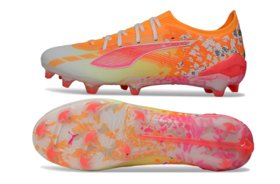 Puma Ultra Ultimate FG Firm Ground Soccer Cleats - Orange/Flamingo Pink/Golden Yellow