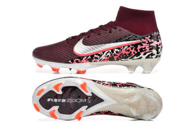 Nike Air Zoom Mercurial Superfly 10 Elite FG Firm Ground Soccer Cleats - Burgundy/Neon Pink/Black
