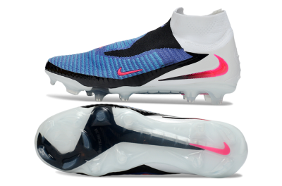 Nike Phantom 6 High Elite FG Firm Ground Soccer Cleats - Blue/Electric Blue/Hot Pink