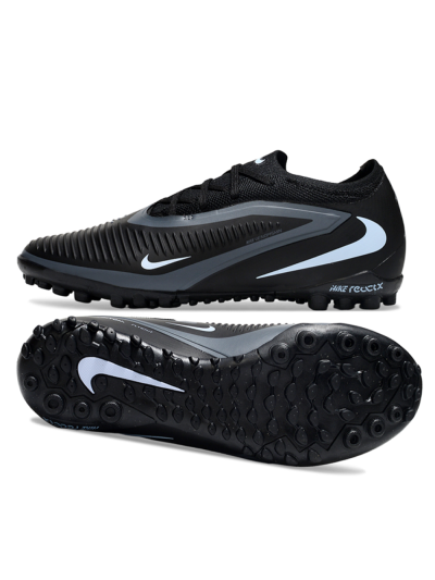 Nike Phantom 6 Elite Low TF Artificial Turf Soccer Shoes - Black/Charcoal Gray/White