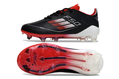 Adidas F50 Elite FG Firm Ground Soccer Cleats - Black/Scarlet Red/White