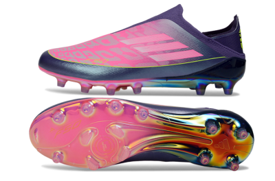 Adidas F50 Elite Laceless AG Artificial Grass Soccer Cleats - Purple/Electric Pink/Radiant Yellow