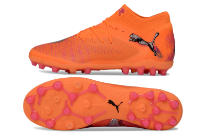 Puma Future 8 Ultimate MG Multi Ground Soccer Cleats - Orange/Neon Orange/Pink Blast