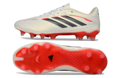 Adidas Copa Pure 2 FG Firm Ground Soccer Cleats - White/Crimson Red/Jet Black