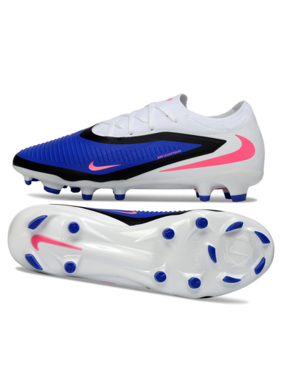 Nike Phantom 6 Elite Low FG Firm Ground Soccer Cleats - Blue/Electric Blue/Neon Pink