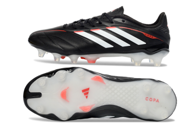 Adidas Copa Pure 3 FG Firm Ground Soccer Cleats - Black/Vibrant Red/Frosted White