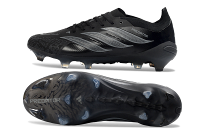 Adidas Predator 26 Elite FG Firm Ground Soccer Cleats - Black/Graphite Grey/Dark Shadow