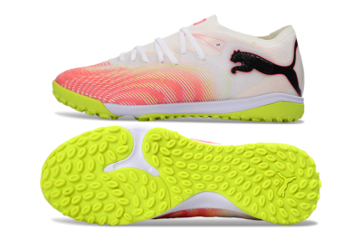 Puma Future 8 Ultimate TF Artificial Turf Soccer Shoes - Pink/Lime Green/White