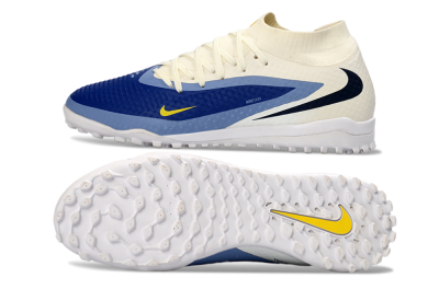 Nike Phantom 6 Elite High TF Artificial Turf Soccer Shoes - Blue/Midnight Blue/Light Sky Blue