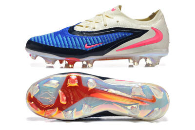 Nike Phantom 6 Elite Low FG Firm Ground Soccer Cleats - Blue/Electric Blue/Cream Beige