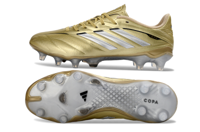 Adidas Copa Pure 3 Elite FG Firm Ground Soccer Cleats - Gold/Metallic Silver/White