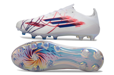 Adidas F50 Elite FG Firm Ground Soccer Cleats - White/Crimson/Blue