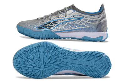 Puma Ultra Ultimate TF Artificial Turf Soccer Shoes - Gray/Sky Blue/Silver