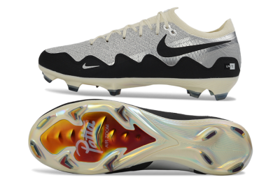Patta United x Nike Air Zoom Mercurial Vapor 16 Elite FG Firm Ground Soccer Cleats - Black/Metallic Silver/Neutral Grey