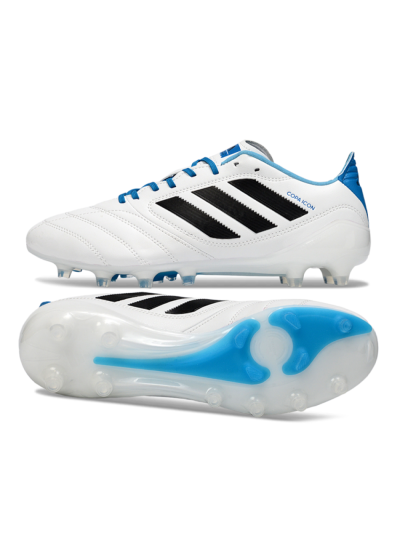 Adidas Copa Pure 2+ Elite AG Artificial Grass Soccer Cleats - White/Electric Blue/Black