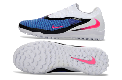 Nike Phantom 6 Elite Low TF Artificial Turf Soccer Shoes - Blue/Electric Blue/Pink Flash