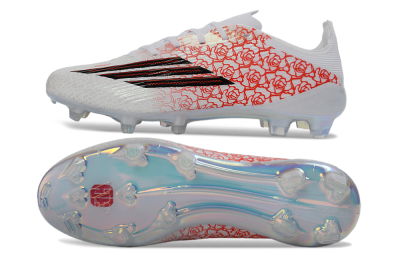 Adidas F50 Elite FG Firm Ground Soccer Cleats - White/Fiery Coral/Black