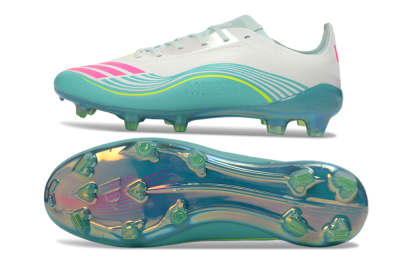 Messi x Adidas F50 Elite FG Firm Ground Soccer Cleats - Aqua/Coral Splash/Mint Breeze