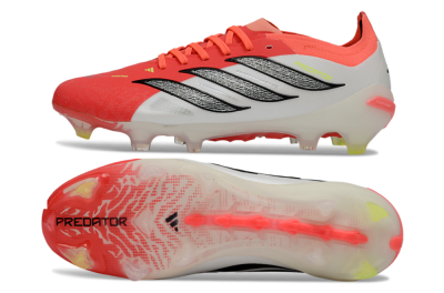 Adidas Predator 26 Elite FG Firm Ground Soccer Cleats - Red/Vibrant Coral/White Fusion