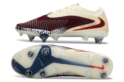 Nike Phantom 6 Elite Low SG Soft Ground Soccer Cleats - Crimson/Ivory/Jet Black