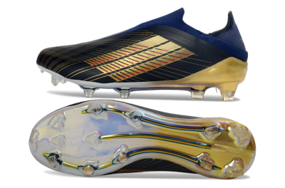Adidas F50 Elite Laceless FG Firm Ground Soccer Cleats - Navy/Gold/Crimson