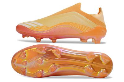 Adidas F50 Elite Laceless FG Firm Ground Soccer Cleats - Orange/Sunset Glow/Coral Burst
