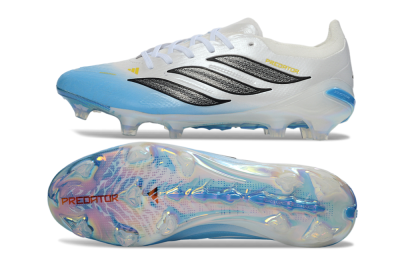 Adidas Predator 26 Elite FG Firm Ground Soccer Cleats - Blue/Ice Blue/White Pearl