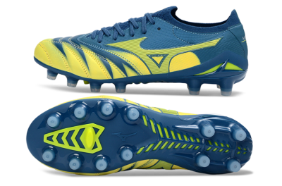 Mizuno Morelia Neo 4 FG Firm Ground Soccer Cleats - Blue/Electric Yellow/Night Sky