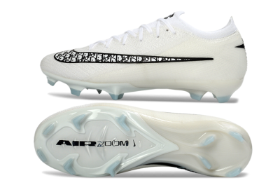 Nike Air Zoom Mercurial Vapor 16 Elite FG Firm Ground Soccer Cleats - White/Classic Black/Crystal Blue