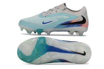 Nike Phantom 6 Elite Low FG Firm Ground Soccer Cleats - Aqua/Soft Coral/Sky Blue