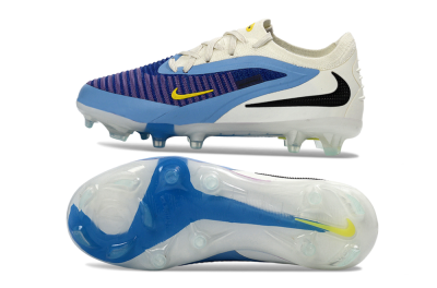 Nike Phantom 6 Elite Low FG Firm Ground Soccer Cleats - Blue/Sky Blue/Deep Purple