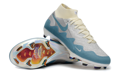 Nike Air Zoom Mercurial Superfly 10 Elite FG Firm Ground Soccer Cleats - Blue/Sky Blue/Soft Cream