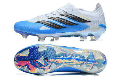 Adidas Predator 26 Elite FG Firm Ground Soccer Cleats - Blue/Sky Blue/Steel Grey