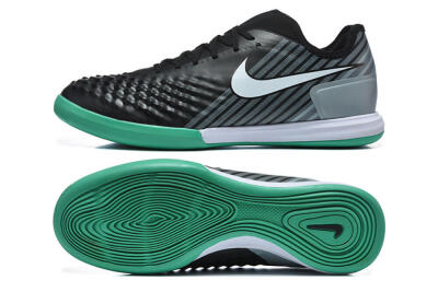Nike MagistaX Finale 2 IC Indoor & Futsal Soccer Shoes - Black/Aqua Green/Gray