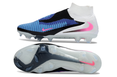 Nike Phantom 6 Elite High FG Firm Ground Soccer Cleats - Blue/Electric Blue/Neon Pink
