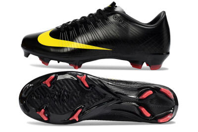 CR7 x Nike Air Zoom Mercurial Vapor 16 Elite FG Firm Ground Soccer Cleats - Black/Sunshine Yellow/Crimson Red