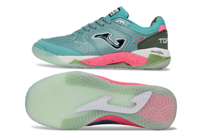 Joma Top Flex IC Indoor & Futsal Soccer Shoes - Teal/Coral Pink/Sky Blue