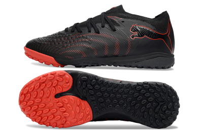 Puma Future 8 Ultimate TF Artificial Turf Soccer Shoes - Black/Fiery Red/Shadow Black