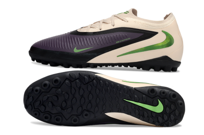 Nike Phantom 6 Elite Low TF Artificial Turf Soccer Shoes - Purple/Vibrant Green/Neutral Cream