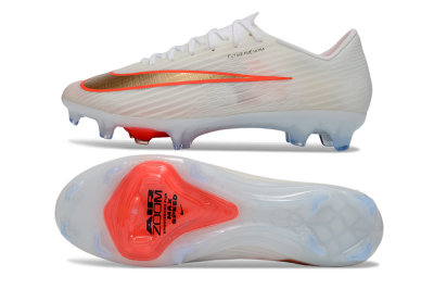 Nike Air Zoom Mercurial Superfly 11 FG Firm Ground Soccer Cleats - White/Bright Orange/Gold Metallic