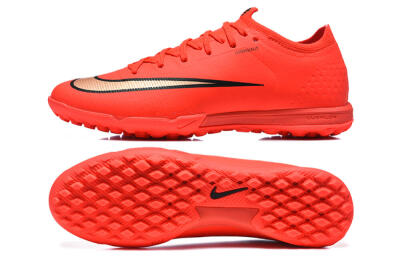Nike Air Zoom Mercurial Varpor 17 Elite TF Artificial Turf Soccer Shoes - Red/Bright Red/Gold Accent